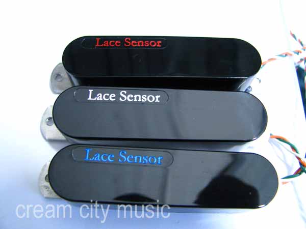 fender strat 203763602764116680 Lace Sensor Strat Red, Silver, Blue Guitar Pickup Set